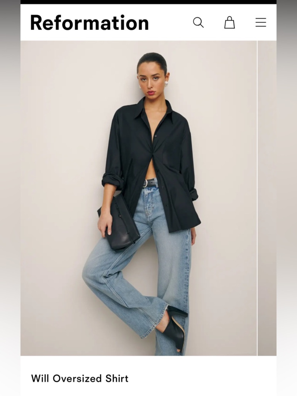 Reformation Will Oversized Shirt